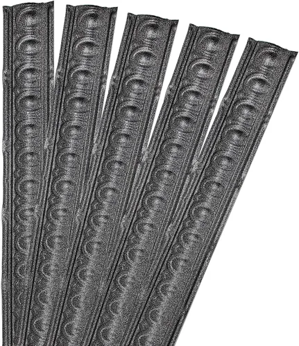 Huron - Molduras de corona de peltre – Paquete de cinco molduras de corona de 48 pulgadas – Perfecto para proyectos de bricolaje y renovación del