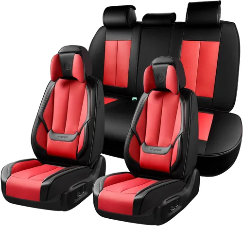 Miniatura 18 de Coverado Juego completo de fundas de asiento de automóvil, fundas de asiento para automóviles, fundas de asiento de coche beige para asientos