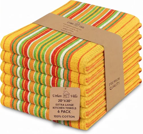Miniatura 135 de Urban Villa Toallas de cocina 100% algodón, paquete de 6, altamente absorbentes, de secado rápido, súper suaves, de primera calidad, para cocina