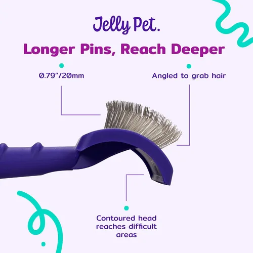 Miniatura 3 de Jelly Pet Cepillo universal deslizante para perros, cepillo de aseo para perros, elimina enredos y pelaje muerto, Tuffer Than Tangles Maltese