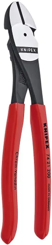 Miniatura 4 de KNIPEX Tools 00 20 08 US1 - Juego de herramientas de 3 piezas de alicates de nariz larga, diagonal y alicates de cocodrilo, color rojo
