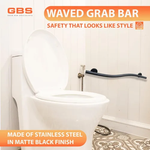Miniatura 3 de Barra de agarre decorativa para ducha y bañera - Barandilla de seguridad para escalera, cama, inodoro, hogar / Asistencia para pararse y barra