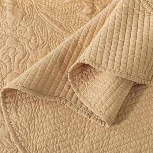 Miniatura 54 de HoneiLife - Juego de colcha de tamaño Queen, juego de ropa de cama de pana bordada de 3 piezas, colcha de lujo, ligera, cálida, para todas las Pana