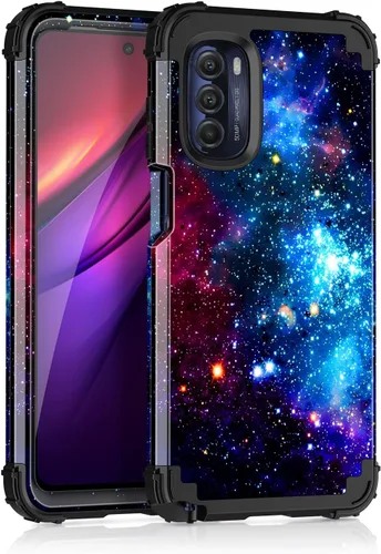 Miniatura 34 de Miqala Funda para Moto G Play 5G 2024, que brilla en la oscuridad, tres capas, resistente, a prueba de golpes, protección de cuerpo completo