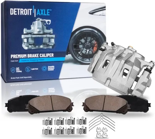 Miniatura 138 de Detroit Axle - Pastillas de freno de cerámica delanteras Reemplazo de pinza de freno derecha para Dodge Ram 1500 Dakota, Ram 1500 Classic - Juego