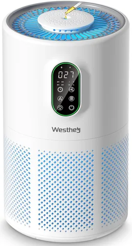 Purificadores de aire para el hogar, habitación grande de hasta 1650 pies cuadrados, purificador de aire WESTHEY H13 True HEPA para dormitorio con