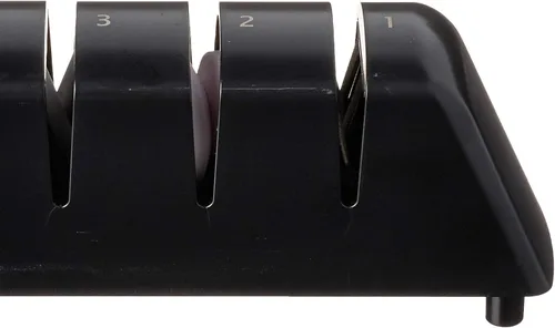 Miniatura 3 de Kai PRO - Sistema de afilado de diamante de cerámica, afilador retráctil de 3 pasos para cuchillas rectas de doble bisel, afilador de cuchillos