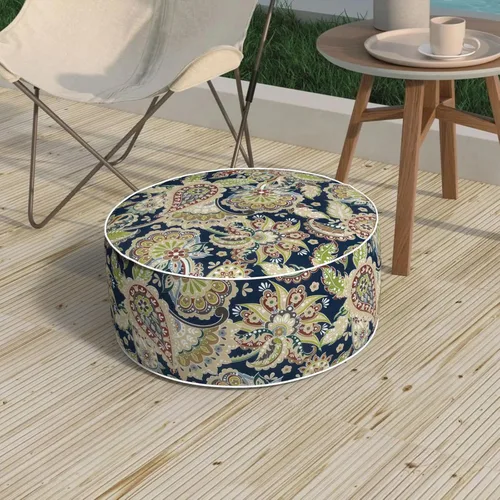Miniatura 36 de Taburete inflable para exteriores de 31 pulgadas de diámetro x 14 pulgadas de alto, taburete portátil para todo tipo de clima, taburete de muebles