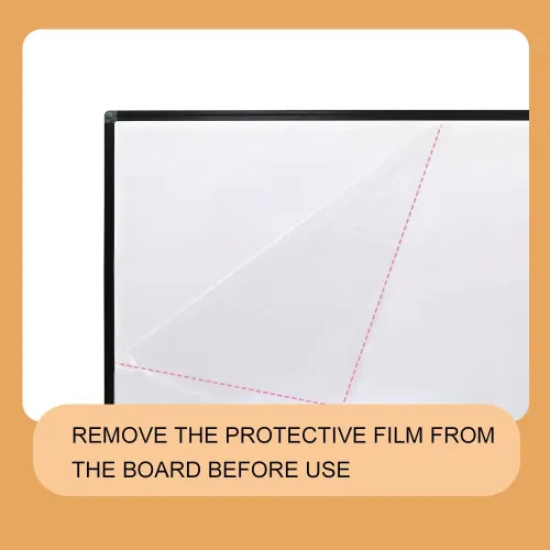 Miniatura 5 de Pizarra blanca de borrado en seco – Pizarra blanca magnética colgante de 24 x 18 pulgadas para pared con marco de aluminio negro para el hogar