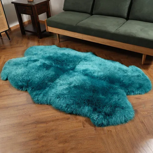 Miniatura 20 de IRIWOOL Alfombra de piel de oveja auténtica de alta calidad, piel de oveja australiana, esponjosa, de lujo, natural, de piel de cordero esponjosa