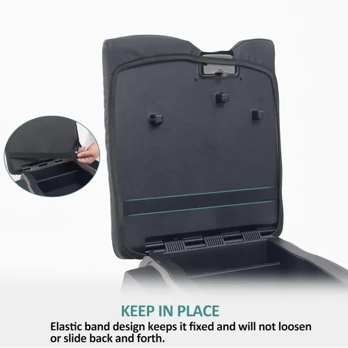 Miniatura 6 de JDMCAR Funda para apoyabrazos Compatible con Ford F150 2015-2024 2025 Accesorios, F250 F350 F450 2017-2025 con asiento de salto 40/20/40, Protector