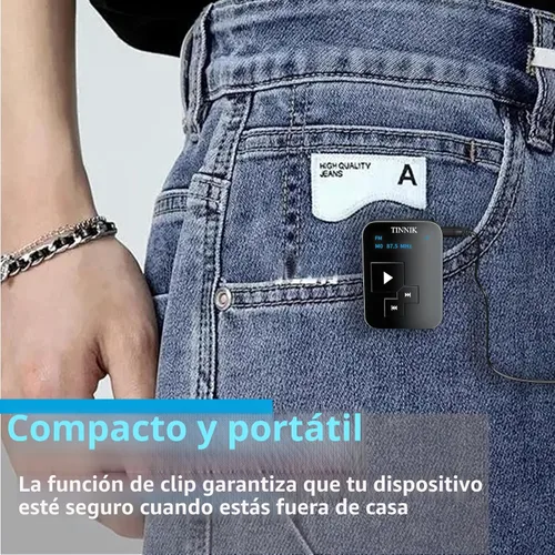 Miniatura 5 de Radio AM FM SW Mini: Peso 0.95oz (27 gramos), Tamaño de Reloj, Recargable por USB, Radio de Bolsillo Personal, Pantalla OLED, Sintonización Digital