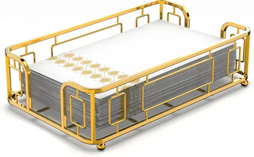 Miniatura 22 de Servilletero para mesa – Dispensador de servilletas vertical de hierro plateado para servilletas de papel, dispensador de servilletas para cocina