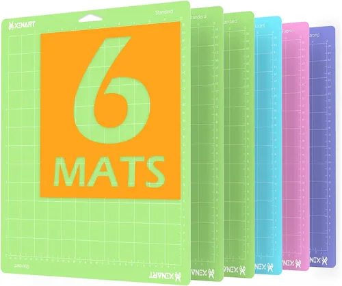 Miniatura 12 de Xinart Alfombrillas de corte para Cricut Maker 3/Maker/Explore Air 2/Air/One (agarre ligero + agarre estándar, 12 x 12 pulgadas) Alfombrillas