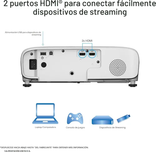 Miniatura 5 de Epson Home Cinema 980 Proyector 3LCD de 3 chips 1080p, 4,000 lúmenes de brillo de color y blanco, transmisión/juegos/cine en casa, altavoz