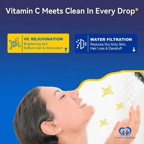 Miniatura 5 de ALTHY Filtro de agua revitalizante para cabezal de ducha con vitamina C, reduce el cloro, los metales pesados y suaviza el agua dura, evita