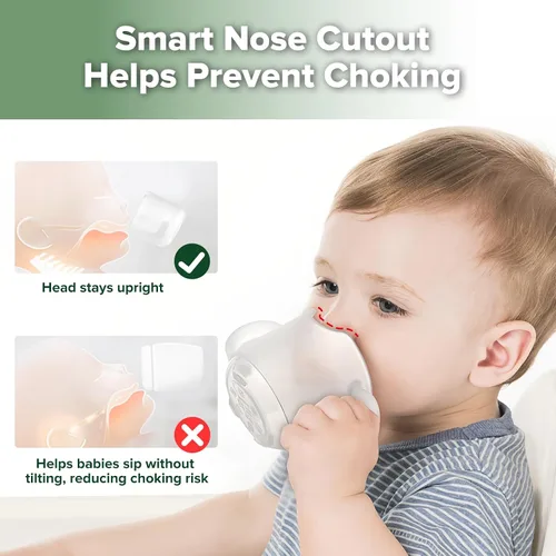Miniatura 3 de haakaa Vasos de silicona para niños pequeños, sin BPA, tazas de entrenamiento a prueba de caídas para bebés de 6 meses en adelante, 5 onzas
