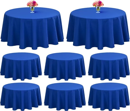Miniatura 138 de Showgeous Paquete de 4 manteles rectangulares de poliéster de 60 x 102 pulgadas, resistentes a las arrugas, lavables, para bodas, mesas de comedor