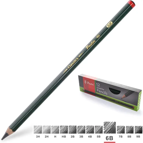 Miniatura 12 de Pasler Lápices de dibujo profesionales para bocetos gráficos, 12 unidades (8B)