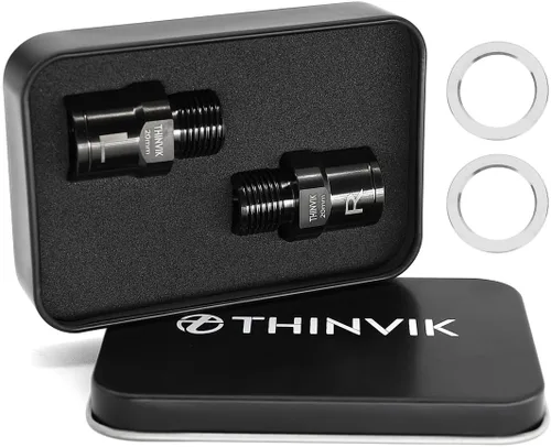 Miniatura 5 de Thinvik Titanium Alloy Bike Pedal Extenders, Extended Pedal Spacer for 9/16 inch Bike Pedals, Pedal Extensions - Extended 20mm/ 0.79in