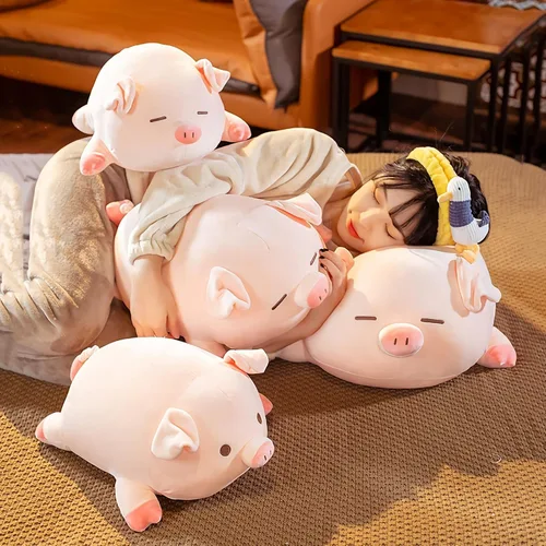 Miniatura 8 de Almohada de Peluche de Animal de Cerdo - 15.7'' Lindo Cerdo Rosa Kawaii Almohada para Abrazar, Juguete de Peluche Suave para Acurrucarse, Adorable