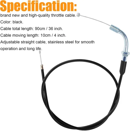 Miniatura 7 de Juego de cables de agarre con mango de acelerador giratorio para Pit Dirt Mini Pocket de 4 tiempos, bicicleta, Quad ATV 50cc 60cc 66cc 90cc 110cc
