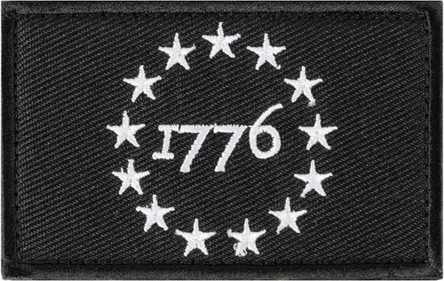 Miniatura 2 de 1776 Patriot Tactical Moral Parche Miltary bordado con apliques de gancho y bucle emblema (2 piezas, marrón)