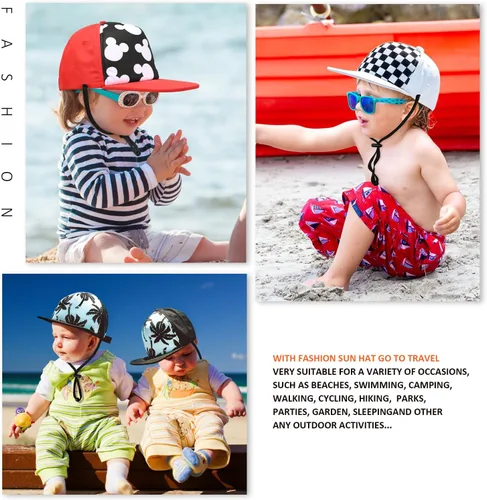 Miniatura 42 de Sombrero de béisbol para niños, sombrero de protección solar para niños pequeños, sombreros de algodón, sombrero de sol para bebés, niñas y niños