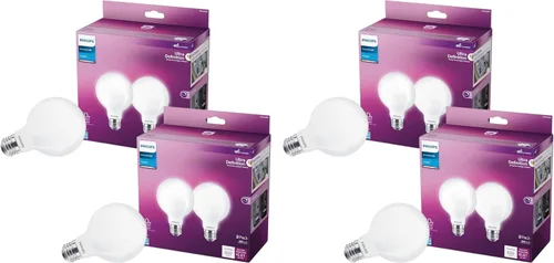 PHILIPS Bombilla LED esmerilada G25 Ultra Definition, regulable, tecnología EyeComfort, 500 lúmenes, luz diurna (5000 K), 5 W: 60 W, base E26,