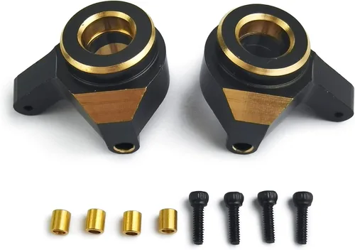 Miniatura 6 de MORLORDY 2 nudillos de dirección delantera de latón RC para 1/24 RC Crawler Car SCX24, accesorios de actualizaciones, color negro