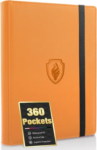 Miniatura 9 de Fabmaker - Carpeta de tarjetas prémium con 9 bolsillos para 360 tarjetas, carpeta de tarjetas coleccionables de poliuretano resistente, álbum
