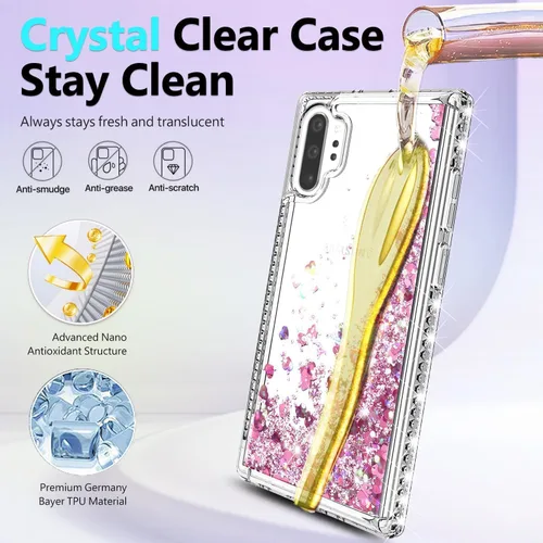 Miniatura 150 de NGB - Funda de teléfono diseñada para Samsung Galaxy S9+ Plus, morado/azul, con purpurina líquida para mujeres y niñas, con protector de pantalla