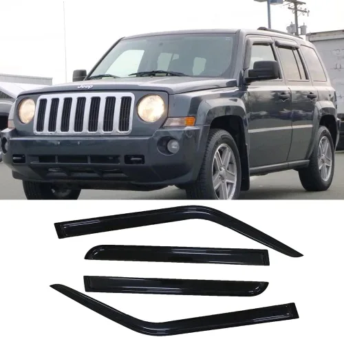 Miniatura 11 de 94117 Deflector de ventilación de viento para ventana lateral, 4 unidades de protector de lluvia de humo oscuro para Jeep Commander 2006-2010