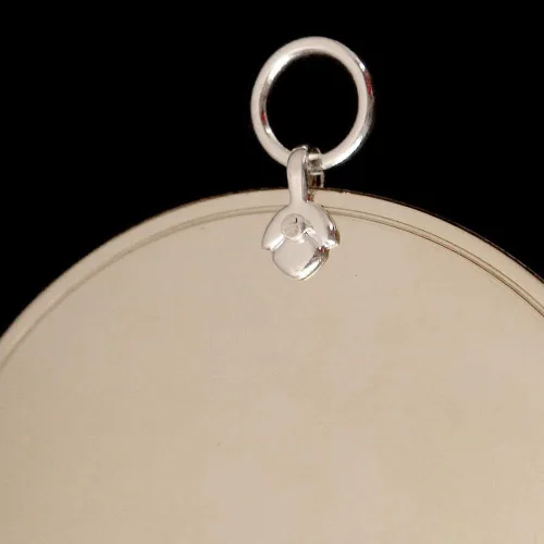 Miniatura 4 de Espejo de latón Feng Shui Bagua de 2.5 pulgadas, espejos manuales para chismes, geomancia, cóncavos de doble cara, convexos para colgar en puertas