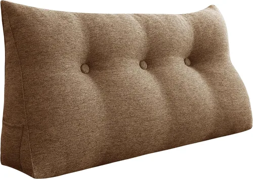 Miniatura 9 de Almohada de cuña gruesa de 14 libras tamaño King para cabecero, posicionador de cuerpo, almohada de lectura triangular para sentarse en la cama