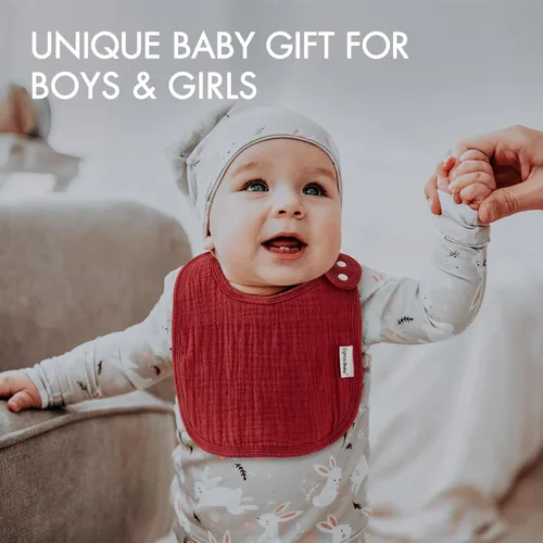 Miniatura 2 de Baberos de muselina para bebés niños y niñas, babero de muselina orgánica para bebé para babeo y dentición, baberos suaves de bandana para babeo