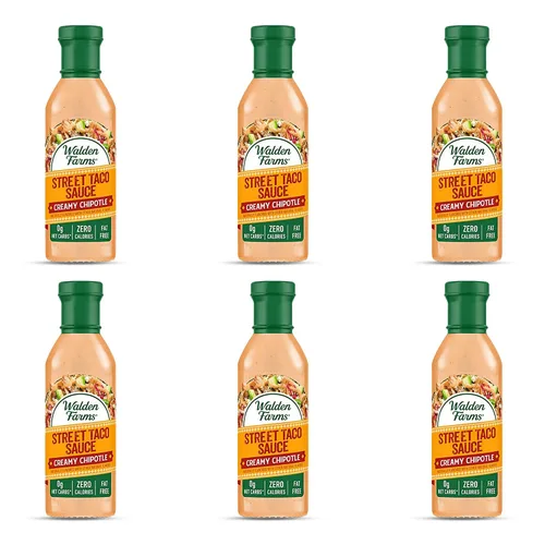 Miniatura 13 de Walden Farms Street Taco Sauce Lime Cream - Sin calorías, sin gluten, baja en carbohidratos, apta para dieta cetogénica, sin azúcar, sabor a crema