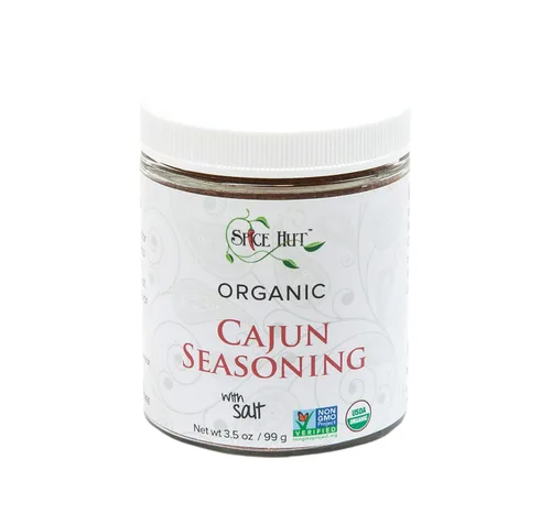 Spice Hut - Mezcla de condimentos cajún orgánica con sal, mezcla de especias de Louisiana para cocinar sabrosos alimentos del alma sureña, pavo,