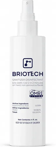 Miniatura 13 de BRIOTECH Desinfectante de ácido hipocloroso, mata el 99.99% de los virus y bacterias, elimina el olor, suave, control de moho, para dormitorios