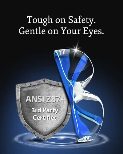 Miniatura 4 de Aqulius 192 gafas de seguridad a granel para hombres y mujeres, con certificación ANSI Z78.1, resistentes a los arañazos y a los impactos, gafas