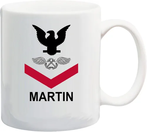 Carpe Diem Designs Taza personalizable de la Armada de los Estados Unidos para café, cacao y tarros de masón, fabricados en los Estados Unidos.