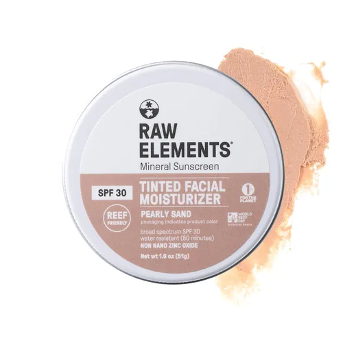 Miniatura 10 de Crema facial tintada ultra-hidratante Raw Element, protector solar mineral no tóxico para la cara, hidratante diario tintado, óxido de zinc no nano
