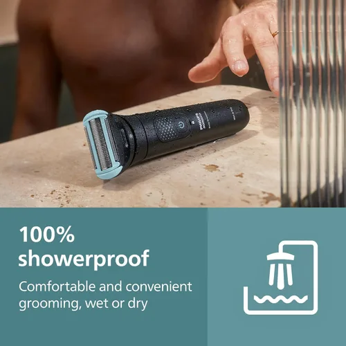 Miniatura 9 de Philips Bodygroom serie 7000, recortadora de ingle y cuerpo a prueba de ducha para hombres, aseo corporal preciso, peine ajustable, seguro incluso