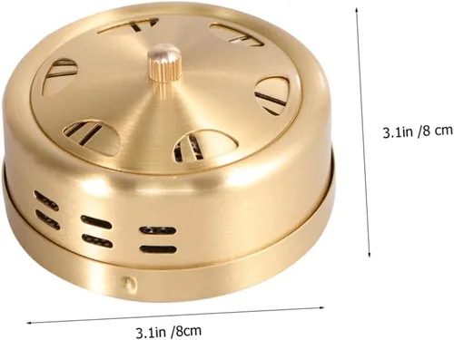 Miniatura 2 de PartyKindom Caja de moxa de cobre sin humo portátil para moxibustión terapia diseño de ventilación para uso doméstico y compacto para ir Wellness