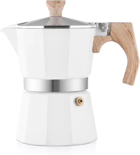 Miniatura 15 de wedrink Cafetera de Espresso de 3 Tazas para Estufa, Olla de Moka de Aluminio Percolador (150ml)