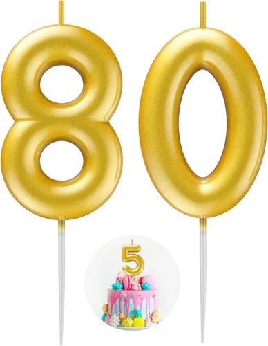 Miniatura 44 de Velas número 2 arcoíris con número 3D de feliz cumpleaños para decoración de fiesta de pastel de cumpleaños, suministros de celebración