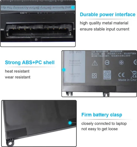 Miniatura 3 de Batería de 15.2V 56Wh 33YDH para Dell Inspiron 17 7000 7773 7779 7778 7786 2 en 1 15 7577 Latitude 15 3590 3580 3490 3380 G5 15 5588 7 g3 3579 3779