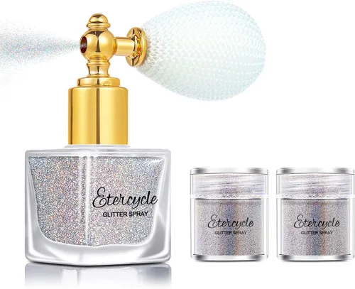 Miniatura 8 de Etercycle - Pulverizador de purpurina dorada para el cuerpo, polvo en aerosol brillante, polvo de purpurina brillante, maquillaje brillante