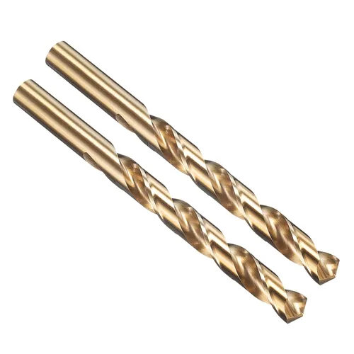 Miniatura 112 de PATIKIL Broca Jobber de 0.039 in, vástago recto M35 cobalto 5% acero de alta velocidad 135° acabado dorado para metal duro de acero inoxidable - 2