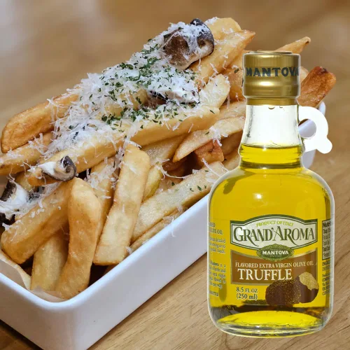 Miniatura 8 de Mantova Grand'Aroma Aceite de oliva virgen extra con sabor a trufa, fabricado en Italia, prensado en frío, 100% natural, aceite de cocina saludable